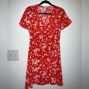 J. Crew Orange Floral Dress